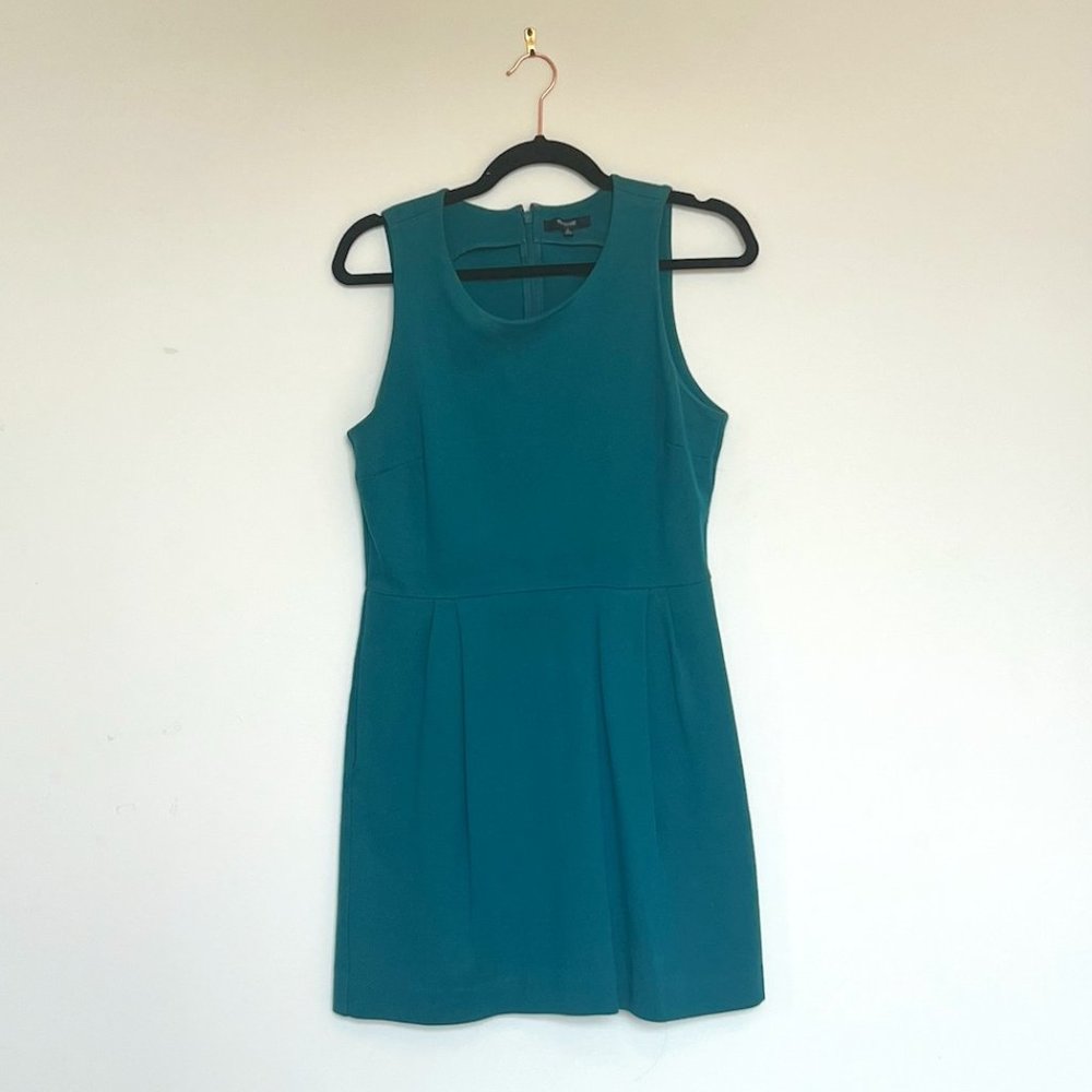 Madewell teal dress with pockets
